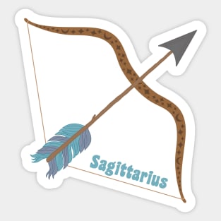 Sagittarius Bow and Arrow Zodiac Star Sign Sticker